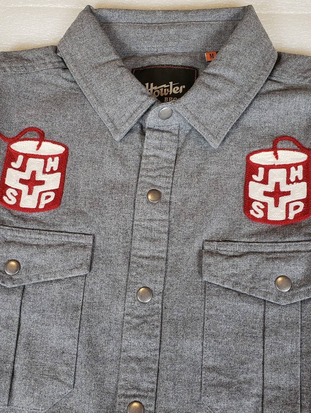 NWT Howler Men's Medium JHSP Gaucho Flannel Shirt Jackson Hole Ski Patrol Snow - Picture 3 of 13
